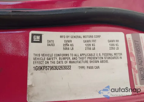 2003 Cadillac Deville Dts from USA, damaged, VIN 1G6KF57963U263022